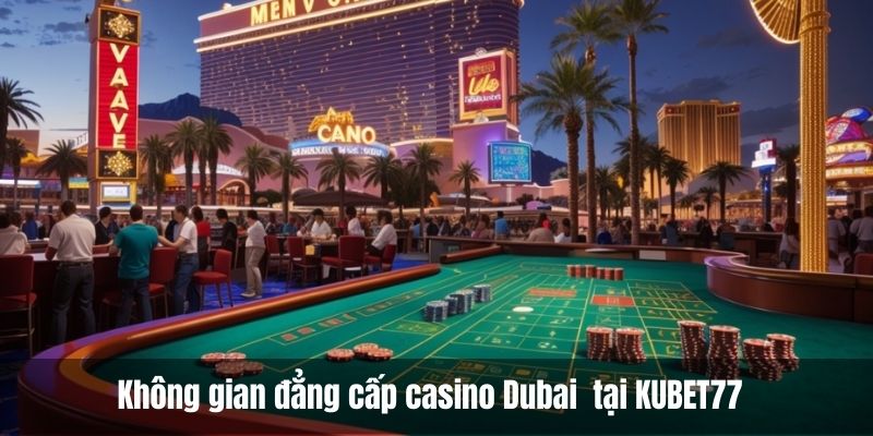 Không gian đẳng cấp casino Dubai đã có mặt tại KUBET77