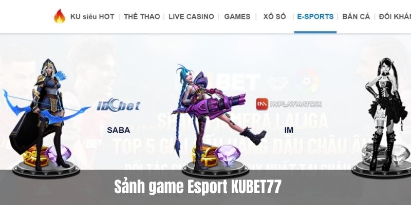 Thông tin tổng quan về sảnh game Esport KUBET77